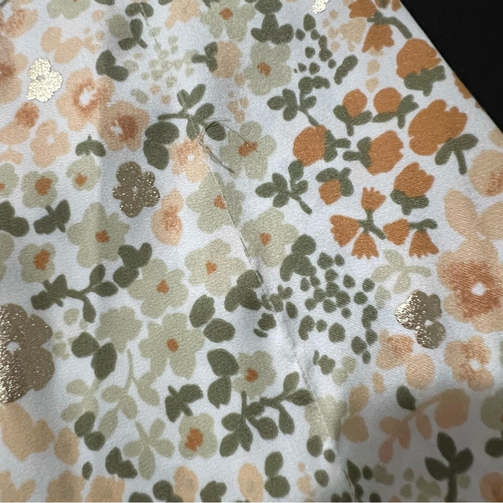 LC Lauren Conrad Floral Button Down Tie Waist Blouse Size M - Picture 11 of 11